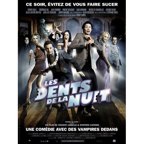 Les Dents De La Nuit -Véritable Affiche De Cinéma Pliée -Format 40x60 Cm -De Vincent Lobelle, Stephen Cafiero Avec Patrick Mille, Julie Fournier, Frédérique Bel, Vincent Desagnat, Tchéky Karyo- 2007