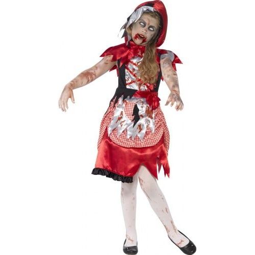 Déguisement Zombie Chaperon Rouge Fille Halloween, Taille 4 Ã  6 Ans