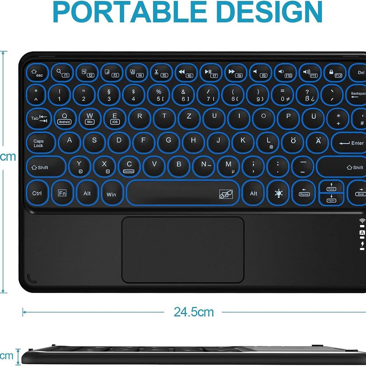 Clavier Bluetooth sans fil avec pav� tactile multi-touch int... - 3