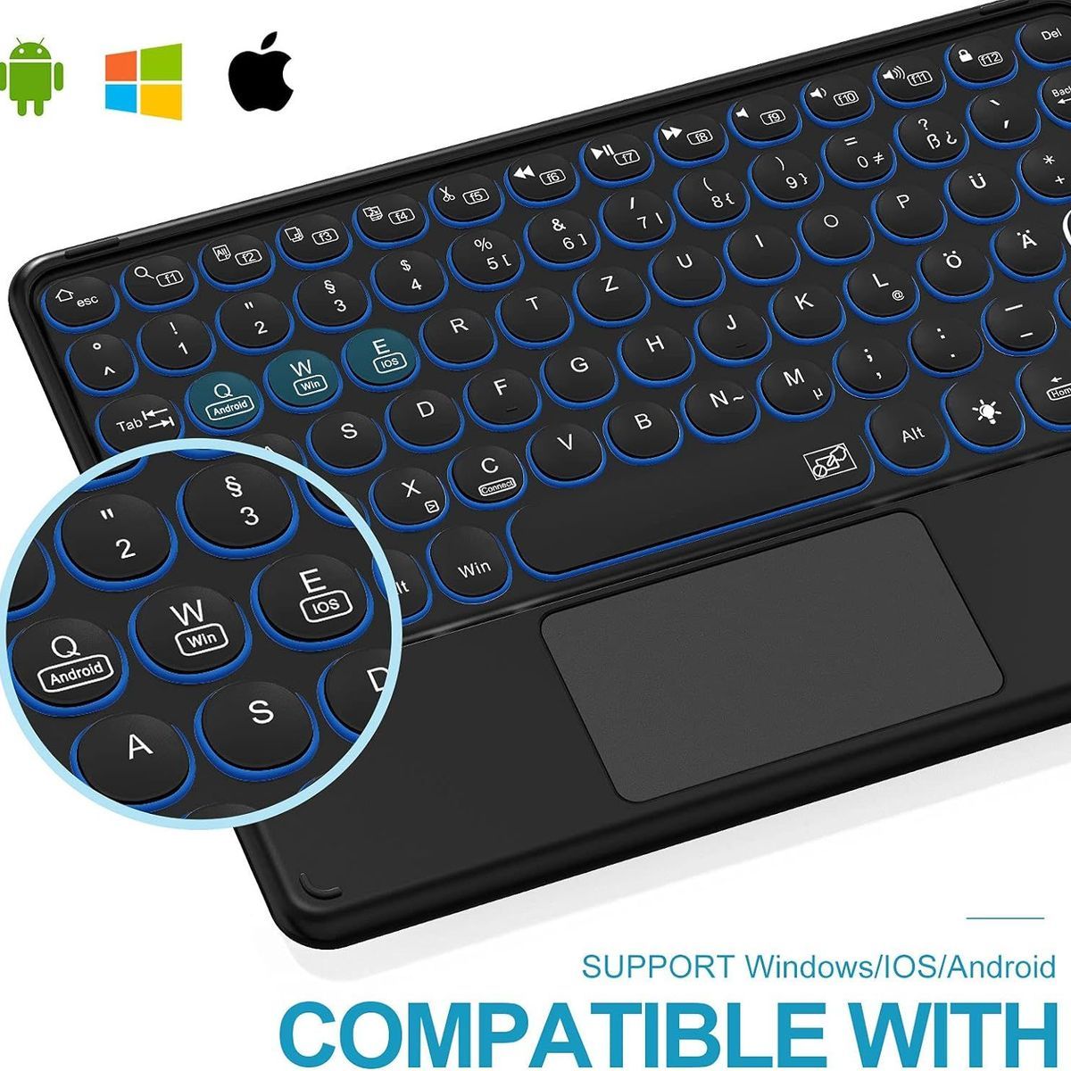 Clavier Bluetooth sans fil avec pav� tactile multi-touch int... - 4