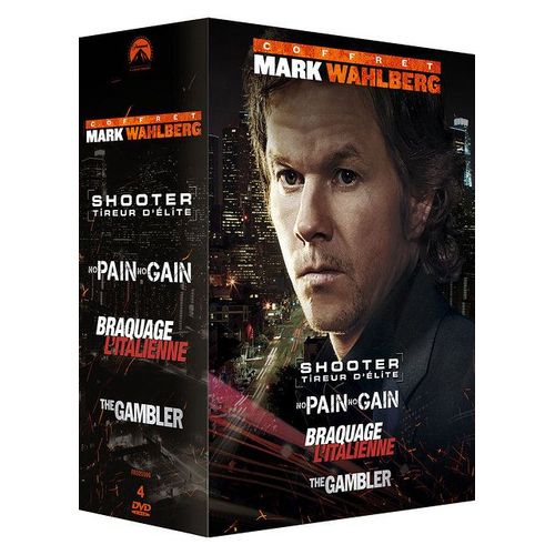 Coffret Mark Wahlberg : No Pain No Gain + The Gambler + Shooter + Braquage À L'italienne - Pack