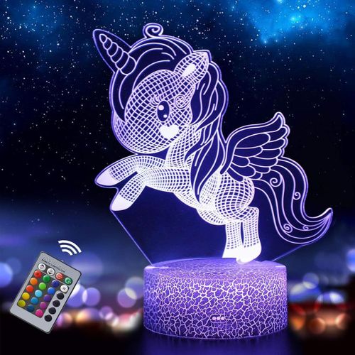Cadeau Licorne, Veilleuse Licorne Pour Enfants, Lampe De Nuit Jouet Licorne, 16 Goodnice