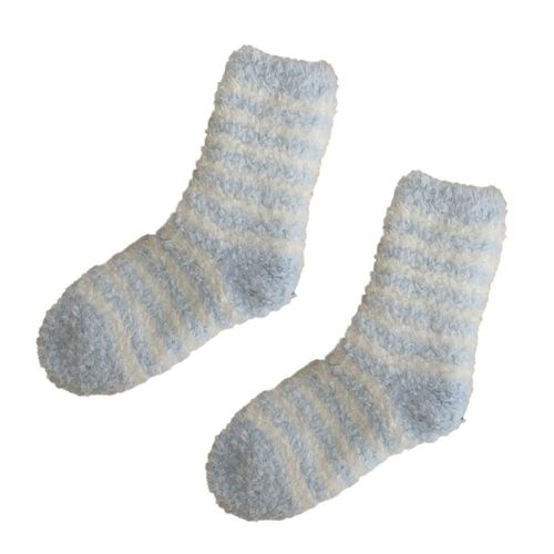 Chaussettes De Sol Chaudes En Laine, Chaussettes De Couchage En Laine D'agneau, Bleu Goodnice