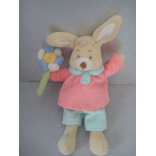 Doudou Lapin Et Safleur Jollybaby 20 Cm