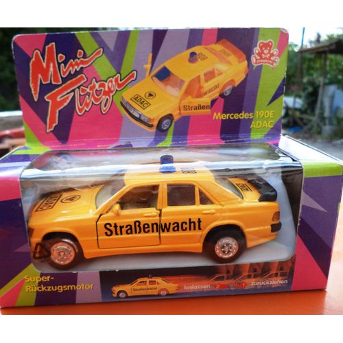 Playbear - Mercedes Benz 190e Adac Jaune 1:40