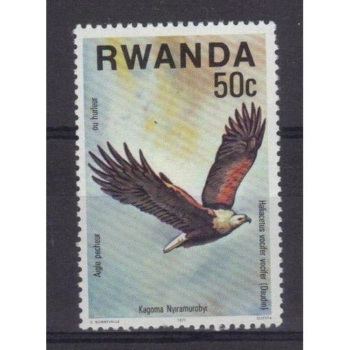 Rwanda 1977 : Oiseau : Rapace Africain : Aigle Pêcheur Vocifer - Timbre Neuf **