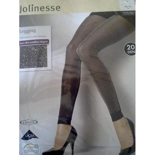 Collants Legging Noir Effet Scintillant Neuf - T42