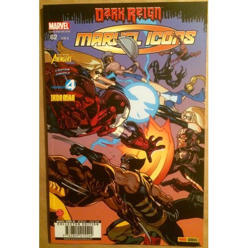 " Panne Sèche ( Dark Reign ) " ( The New Avengers - Fantastic Four - Iron Man - Captain America ) : Marvel Icons N° 62 ( Juin 2010 ) - Collector Edition