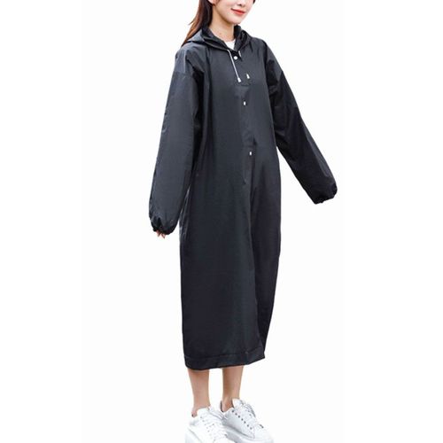Imperméable (Paquet De 2) - Poncho De Pluie Eva Réutilisable - Noir Goodnice