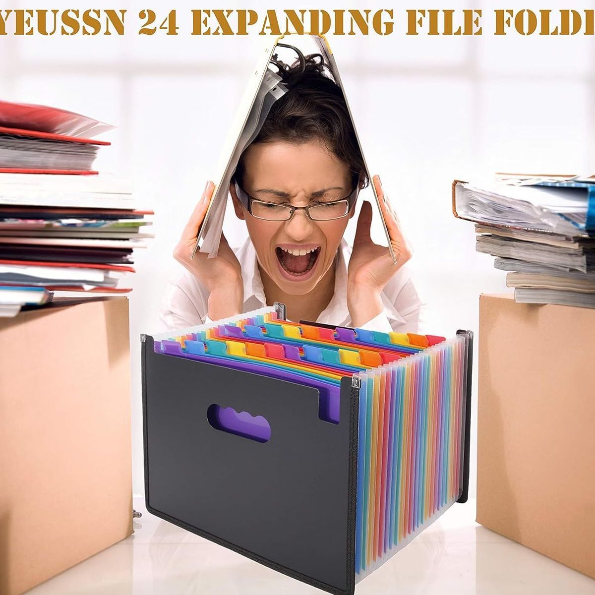Dossier De Documents A4 24 Poches, Dossier Extensible, Grand... - 6