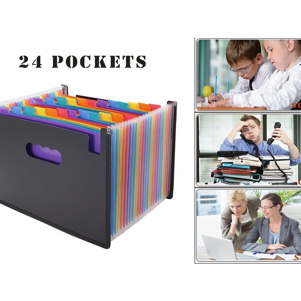 Dossier De Documents A4 24 Poches, Dossier Extensible, Grand... - 7