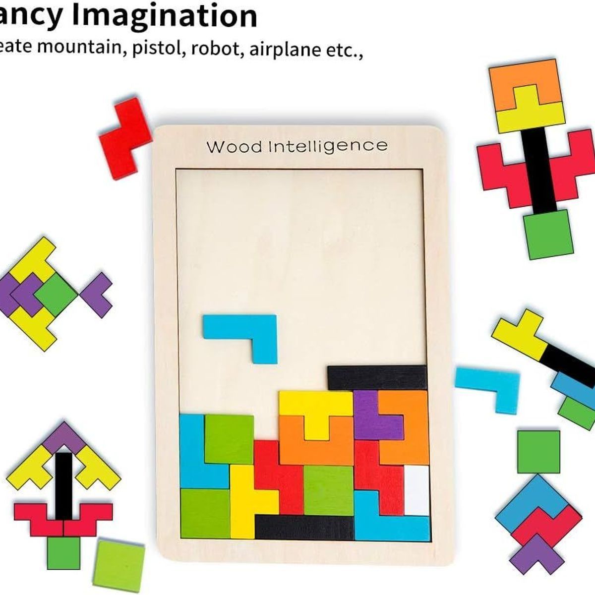 Jouet Puzzle En Bois Tetris  Partir De 3 Ans Pour Garons P... - 5