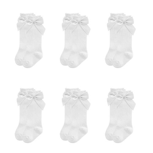 6 Paires De Bas Bébé Lolita Bow Filles Automne Hiver 9-11 Cm Goodnice