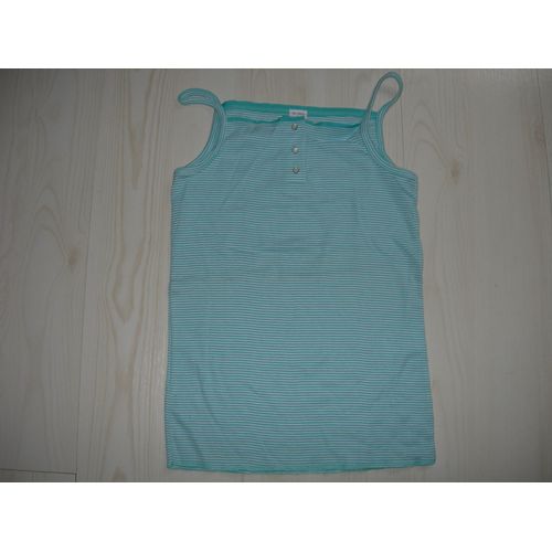 Débardeur Petit Bateau Taille 12 Ans Milleraies Bleu Turquoise