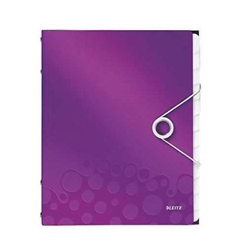 Leitz Trieur Wow Polypro A4 12 Compartiments Violet Métallisé