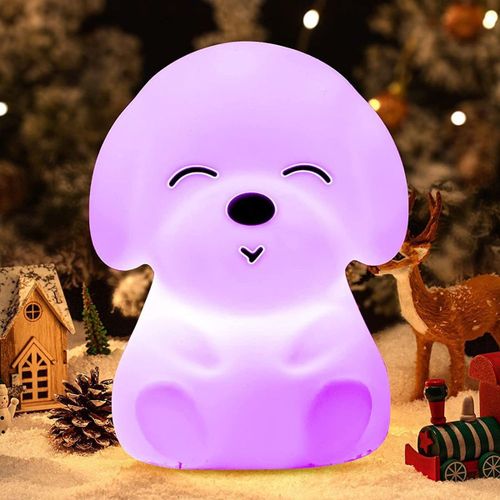 Veilleuse Pour Chien Pour Enfants, Lampe De Nuit Pour Chiot Kawaii, Veilleuse Tactile En Silicone Goodnice