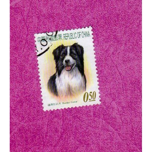 Timbre China Chine Taiwan Chien Border Collie 2006