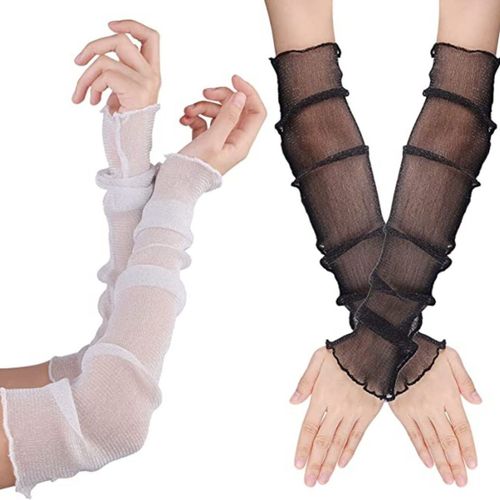 2 Paires De Manchettes Pour Femmes, Manches Longues Rafraîchissantes Goodnice