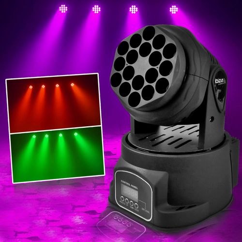 Mini LYRE BEAM 18LED RVB PROJECTEUR DMX, mode auto