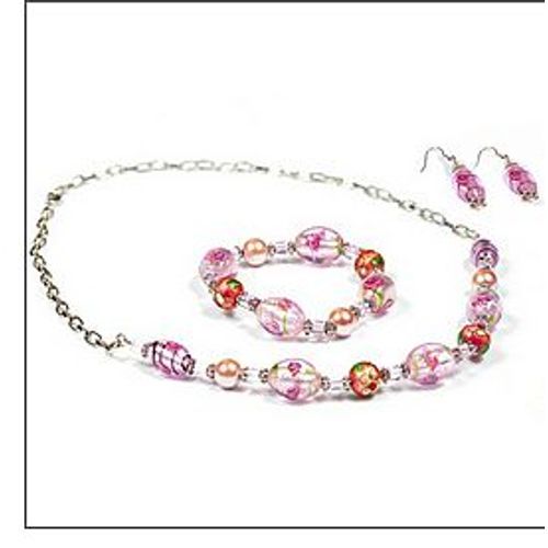 Parure Cristal Rose Magnétique  3 Pièces  Toute La Magie Du Cristal !