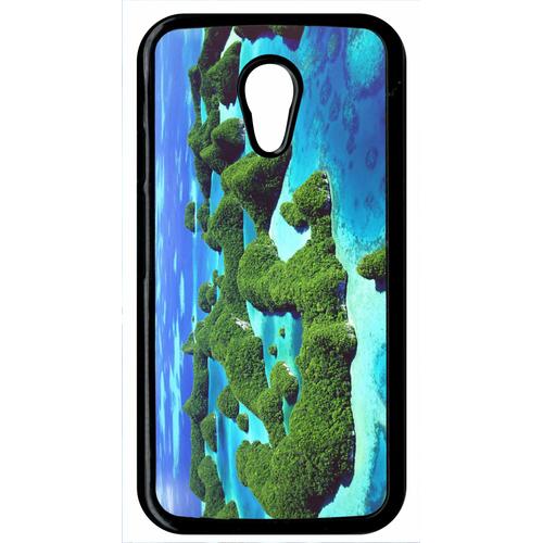 Coque Motorola Moto G (2nd Gen) - Plage Avec Dunes De Verdure - Noir