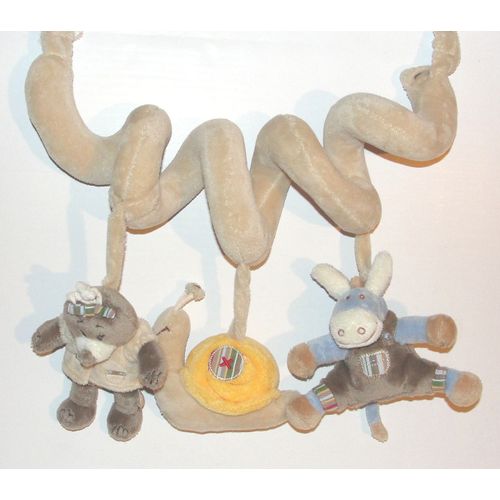Emma La Taupe  Et Ses Amis Theo L'escargot Et Paco L'ane Doudou Pouet Pouet Hochet Arche Serpentin Noukie's  