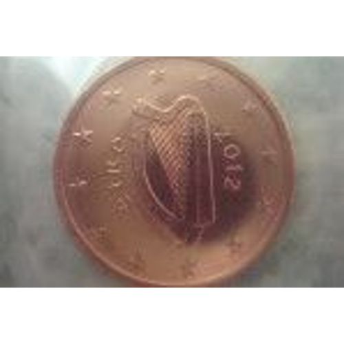 Irlande (Eire) = Pièce De 1 Centime D' Euro , Année 2012, Euro Cent. (Harpe) 