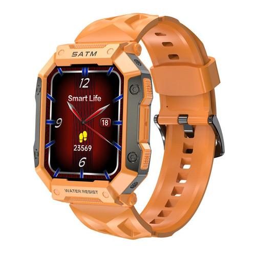 Rainbuvvy Pg333 1,92 Pouces Smartwatch 330mah Surveillance De La Sante 100 + Modes Sportifs Orange