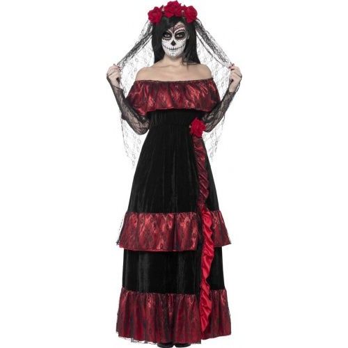 Déguisement Mariée Mexicaine Femme Halloween, Taille Small