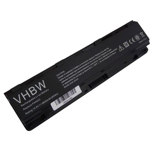 vhbw Li-Ion Batterie 8800mAh (10.8V) pour laptop, notebook Toshiba Satellite C870D, C875, C875D, L800, L800D comme PA5023U-1BRS, PA5024U-1BRS.