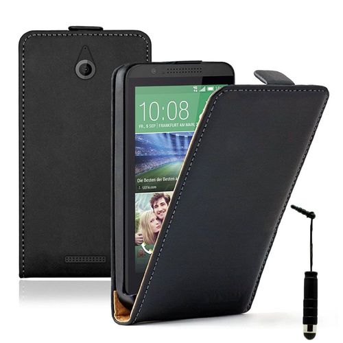 Etui Rabattable Verticale Pour Htc Desire 510 En Cuir Pu - Noir + Mini Stylet