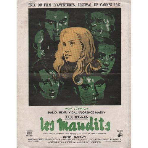 Les Maudits, Synopsis, De René Clément, Avec Dalio, Henri Vidal, Florence Marly, Paul Bernard