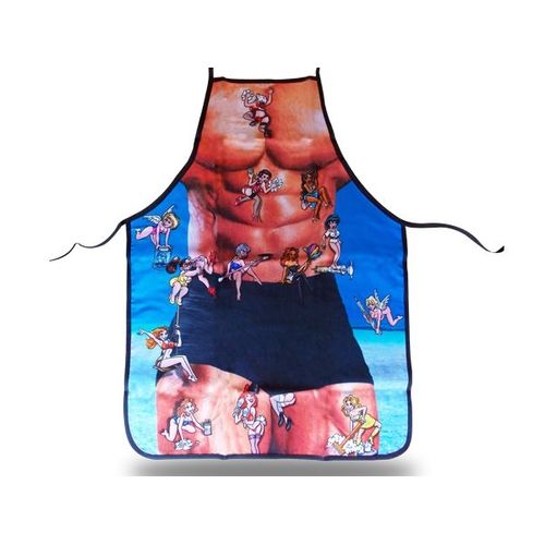 Tablier Humoristique Homme Sexy Recouvert De Motifs Femmes