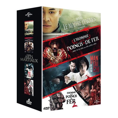 4 Films D'arts Martiaux : Le Maître D'armes + L'homme Aux Poings De Fer + Man Of Tai Chi + L'homme Aux Poings De Fer 2 - Pack