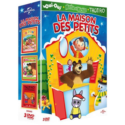 Maison Des Petits - Coffret : Masha Et Michka - Première Rencontre + Oui-Oui - Le Pique-Nique En Musique + Trotro Est Amoureux - Pack