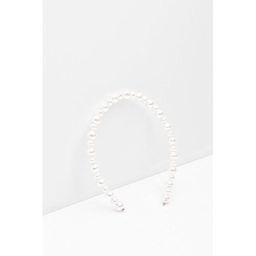 Serre-Tête En Perles - Blanc - One Size