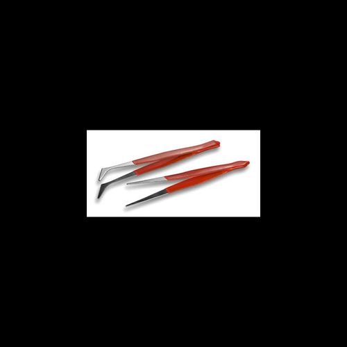 FIXPOINT SET 2 PINZETTE DI PRECISIONE CON RIVESTIMENTO ISOLANTE
