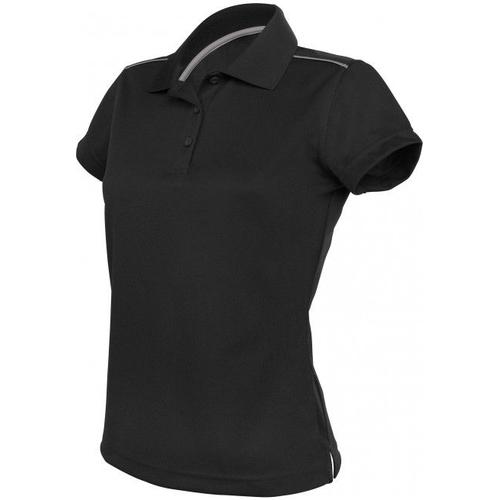 Polo De Golf Pour Femme Noir Proact Tailles : Xs S M L Xl 2xl Pa481