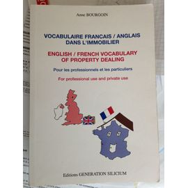 Vocabulaire Français-Anglais Dans L'immobilier - Pour Les Professionnels Et Les Particuliers