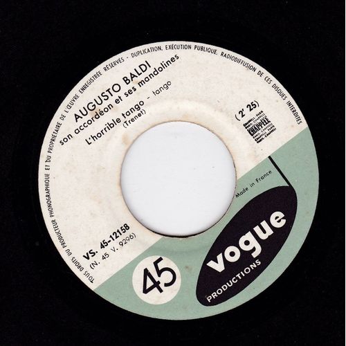  L'horrible Tango (Trenet)  Vizzanova Tango  Disque Juke-Box