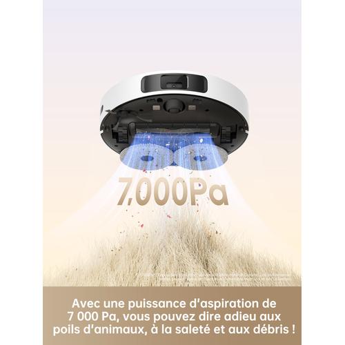 Aspirateur Robot Laveur Dreame L10s Plus avec Base Autonettoyante, 7000Pa, Tapis Poils d'Animaux