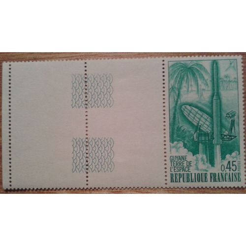 Timbre France Yt N° 1635 Bord De Feuille Premier Lancement De La Fusée Diamant B 1970 Neuf Sans Charnières