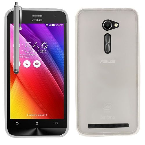 Coque Silicone Gel Pour Asus Zenfone 2 Ze500cl/ Zenfone 2e Z00d - Transparent + Stylet