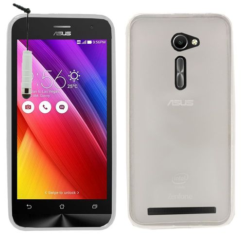 Coque Silicone Gel Pour Asus Zenfone 2 Ze500cl/ Zenfone 2e Z00d - Transparent + Mini Stylet