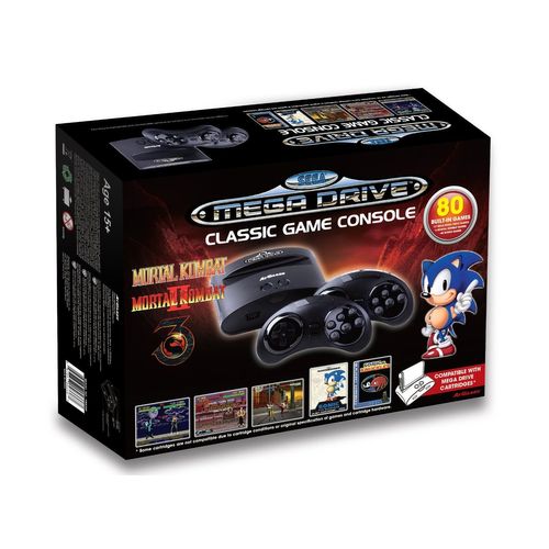 Console Sega Megadrive Classic Sans-Fil + 80 Jeux + Port Cartouche - Édition Mortal Kombat