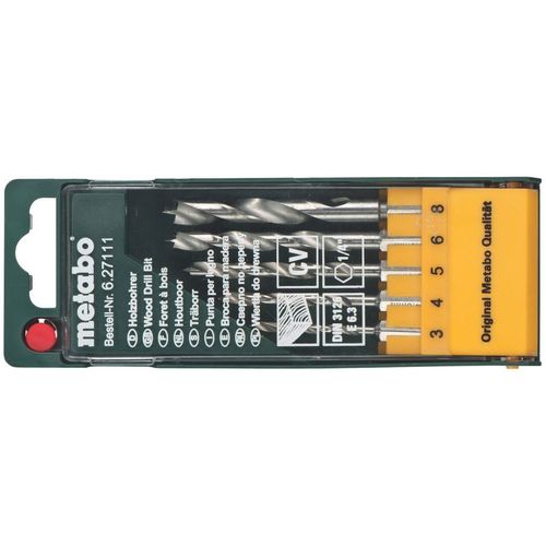 Coffret de mèches à bois 5 pièces E 6,3 Metabo - 627111000