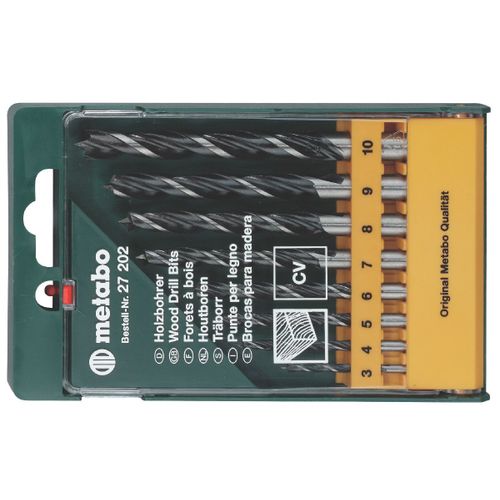 Coffret de mèches à bois, 8 pièces Metabo - 627202000