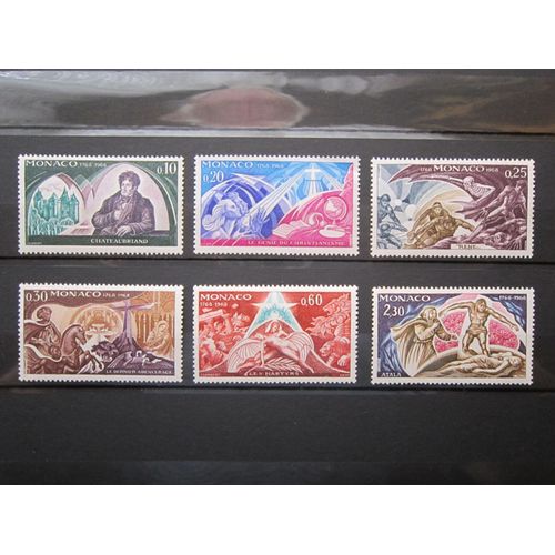 Monaco. Timbres N°758 A 763 (1968). Bicentenaire De La Naissance De Chateaubriand