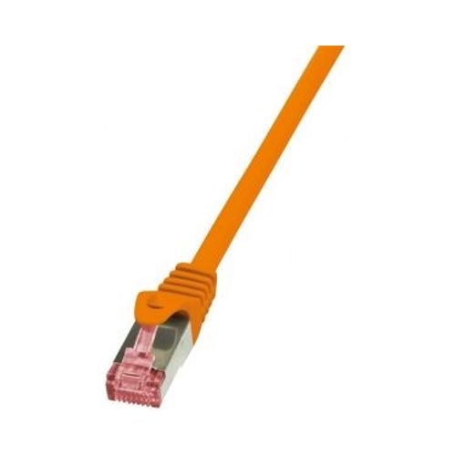 LogiLink PrimeLine - Cordon de raccordement - RJ-45 (M) pour RJ-45 (M) - 1 m - SFTP, PiMF - CAT 6 - sans halogène, sans crochet - orange