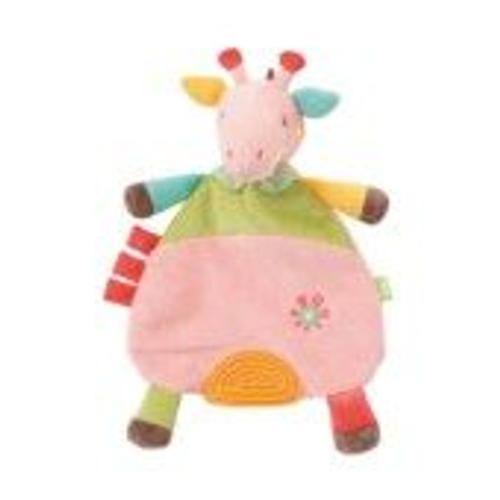 Doudou Girafe Plat Babysun / Baby Sun  Anneau Dentition Multicolore